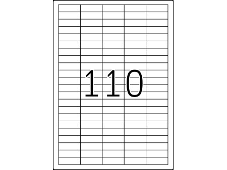 TOP STICK Etiquette universelle, 38,1 x 12,7 mm, blanc