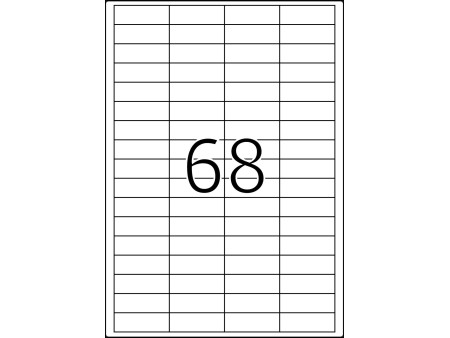 TOP STICK Etiquette universelle, 48,5 x 16,9 mm, blanc