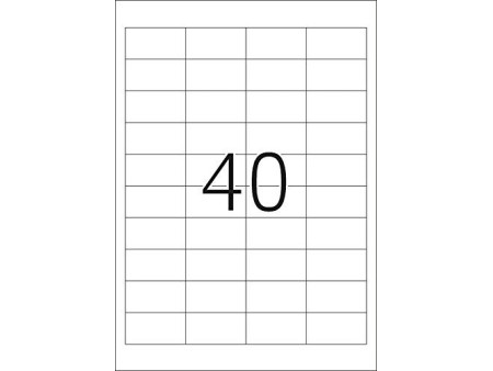 TOP STICK Etiquette universelle, 48,5 x 25,4 mm, blanc