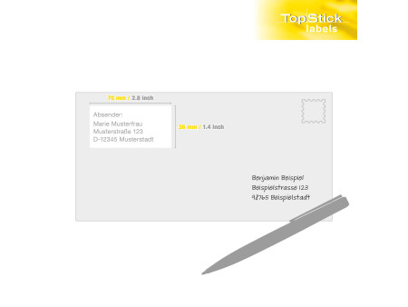 TOP STICK Etiquette universelle, 48,5 x 25,4 mm, blanc