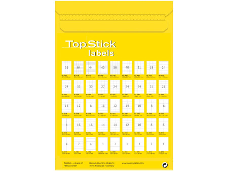 TOP STICK Etiquette universelle, 35,6 x 16,9 mm, blanc