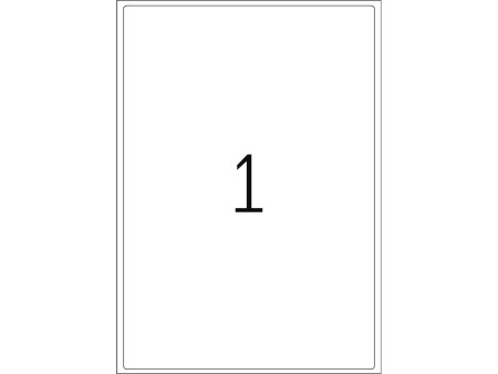 TOP STICK Etiquette universelle, 199,6 x 289,1 mm, blanc