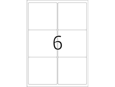 TOP STICK Etiquette universelle, 99,1 x 93,1 mm, blanc