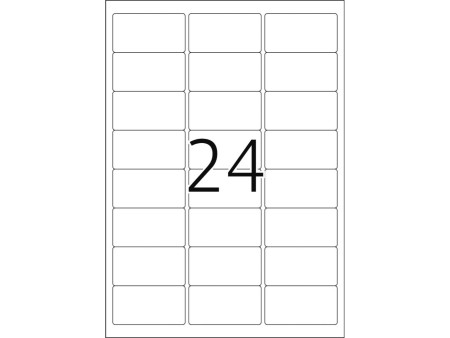 TOP STICK Etiquette universelle, 64 x 34 mm, blanc