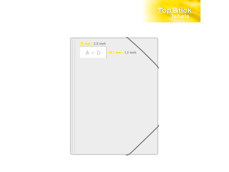 TOP STICK Etiquette universelle, 38,1 x 29,6 mm, blanc