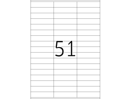 TOP STICK Etiquette universelle, 70 x 16,9 mm, blanc