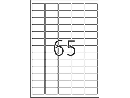 TOP STICK Etiquette universelle, 38,1 x 21,2 mm, blanc