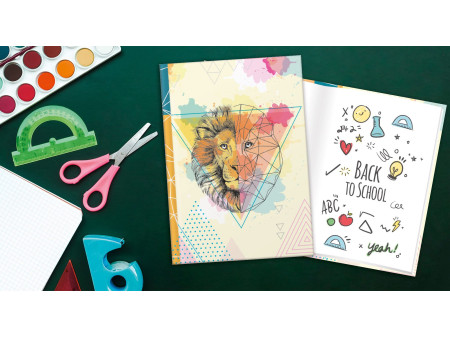 RNK Verlag Carnet de notes 'Lion', A4, 96 feuilles, uni