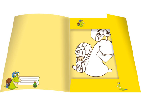 RNK Verlag Chemise à élastique 'Escargot', en carton, jaune