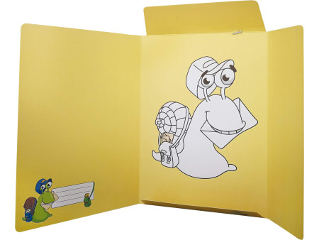 RNK Verlag Chemise à élastique 'Escargot', en carton, jaune