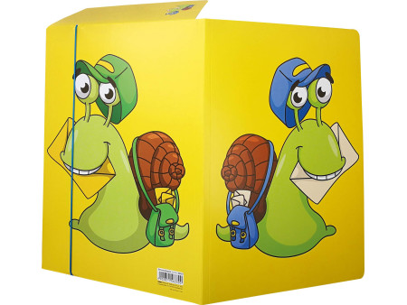 RNK Verlag Chemise à élastique 'Escargot', en carton, jaune