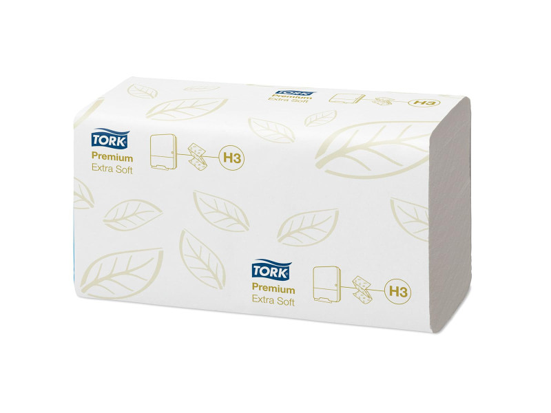 TORK Essuie-mains premium, 226 x 230 mm, pliage en Z, blanc