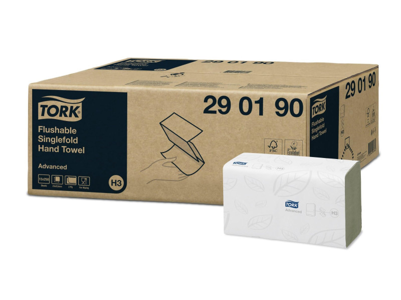 TORK Essuie-mains, 230 x 230 mm, pli en Z, blanc