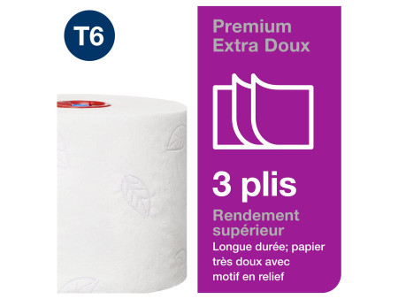 TORK Papier toilette rouleau Midi, 3 couches, 70 m, blanc