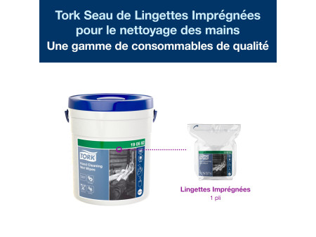 TORK Lingette humide pour les mains, dans un seau, 1 couche