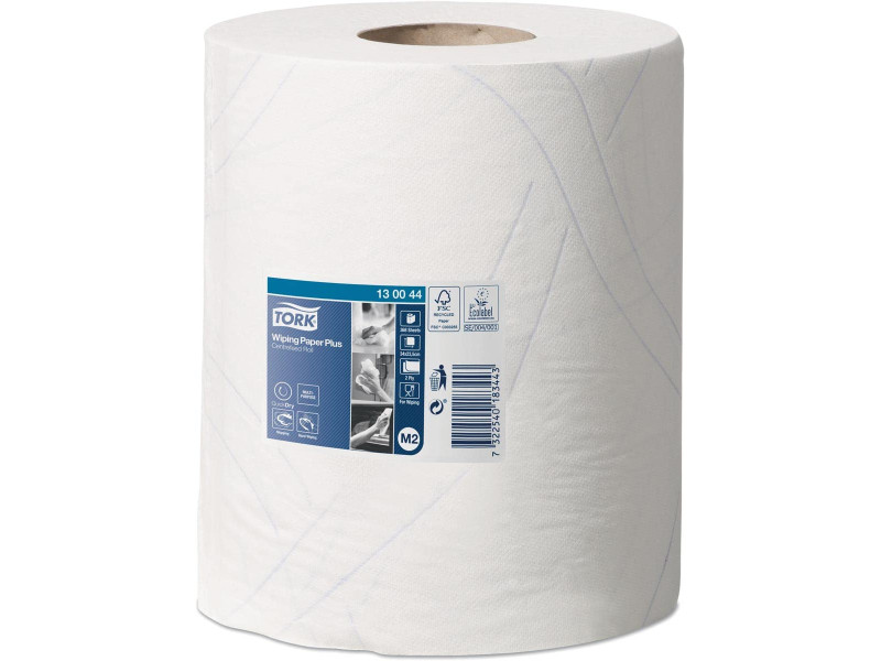 TORK Rouleau nettoyant multi-usage, 2 couches, 125 m, blanc