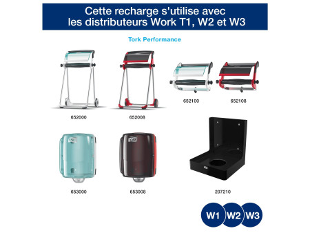 TORK Rouleau nettoyant multi-usage, 1 couche, 152 m, bleu