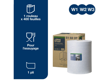TORK Rouleau nettoyant multi-usage, 1 couche, 152 m, bleu