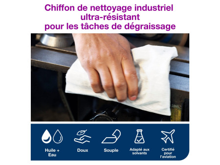 TORK Rouleau nettoyant multi-usage, 1 couche, 106,4 m, blanc