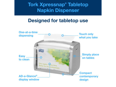 TORK Xpressnap Distributeur de serviettes SIGNATURE LINE