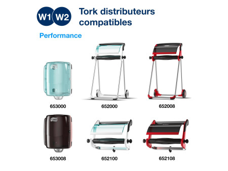 TORK Rouleau nettoyant multi-usage, 2 couches, 340 m, blanc