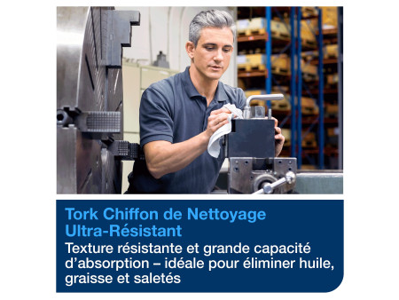 TORK Chiffon de nettoyage tout usage, 415 x 355 mm, bleu