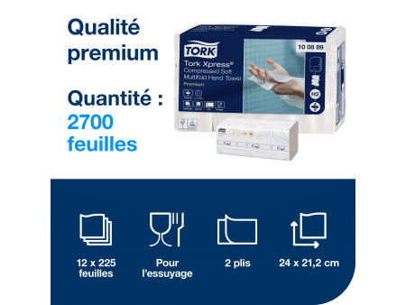 TORK Xpress Essuie-mains interfolié, 212 x 240 mm, pliage W