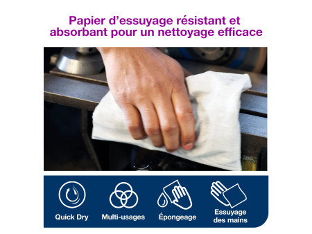 TORK Rouleau nettoyant multi-usage, 2 couches, 510 m, blanc