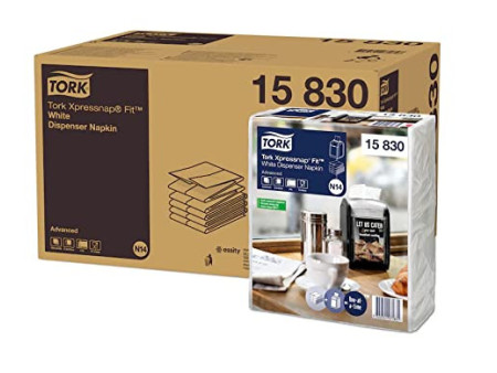 TORK Xpressnap Fit Serviette, 213 x 165 mm, blanc