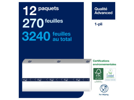 TORK PeakServe Essuie-mains continu, 201 x 225 mm, blanc
