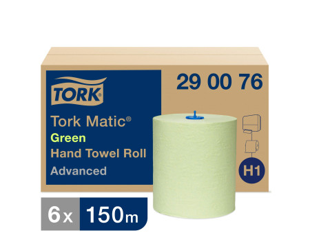 TORK Matic Rouleau d'essuie-mains, 2 couches, 150 m, vert