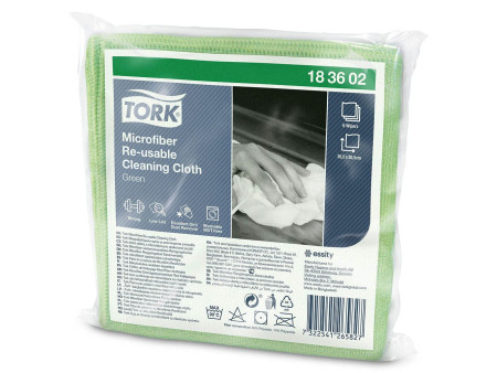 TORK Chiffon de nettoyage tout usage, 305 x 305 mm, vert