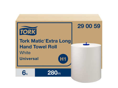 TORK Matic Rouleau d'essuie-mains, 1 couche, 280 m, blanc