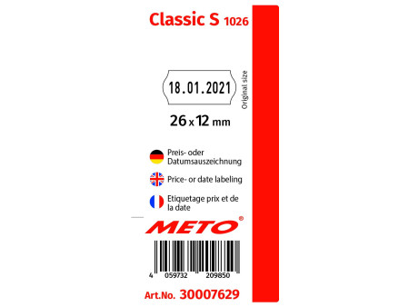 METO Étiqueteuse de prix Classic S 1026, 1 ligne