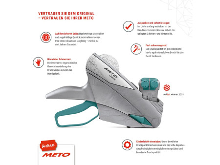 METO Étiqueteuse de prix Classic M 2026, 2 lignes
