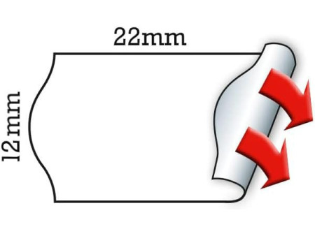 METO Étiquette pour étiqueteuse de prix 22 x 12 mm, blanc