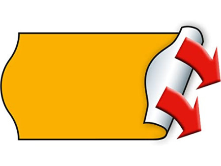 METO Étiquette pour étiqueteuse de prix, 26 x 12 mm, orange