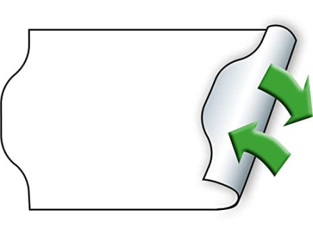 METO Étiquette pour étiqueteuse de prix, 32 x 19 mm, blanc
