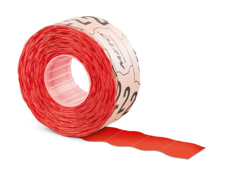METO Étiquette pour étiqueteuse de prix, 32 x 19 mm, rouge