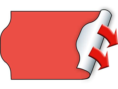 METO Étiquette pour étiqueteuse de prix, 32 x 19 mm, rouge