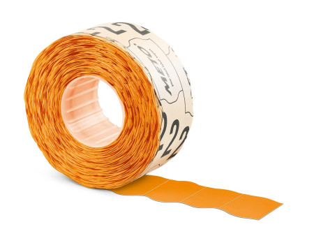 METO Étiquette pour étiqueteuse de prix, 29 x 28 mm, orange