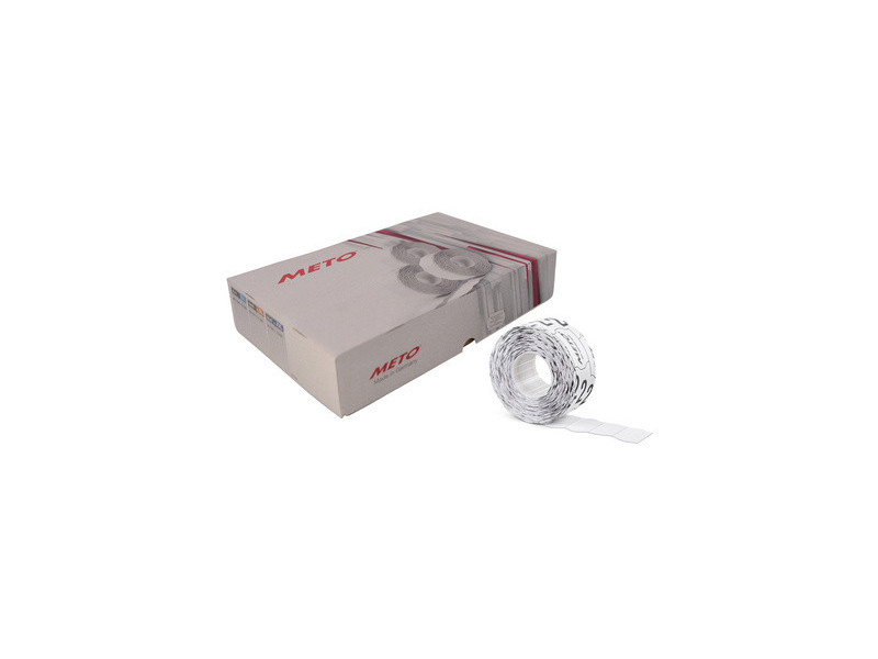 METO Étiquette pour étiqueteuse de prix, 26 x 16 mm, blanc