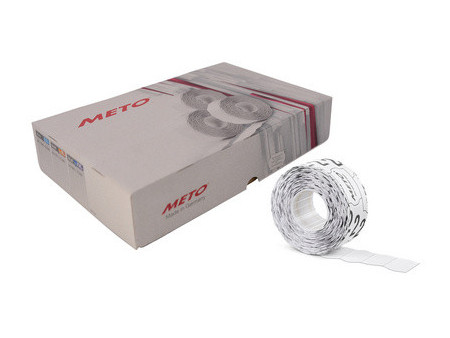 METO Étiquette pour étiqueteuse de prix, 32 x 19 mm, blanc
