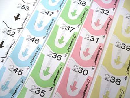 METO Tickets T90 pour distributeur Turn-O-Matic, blanc