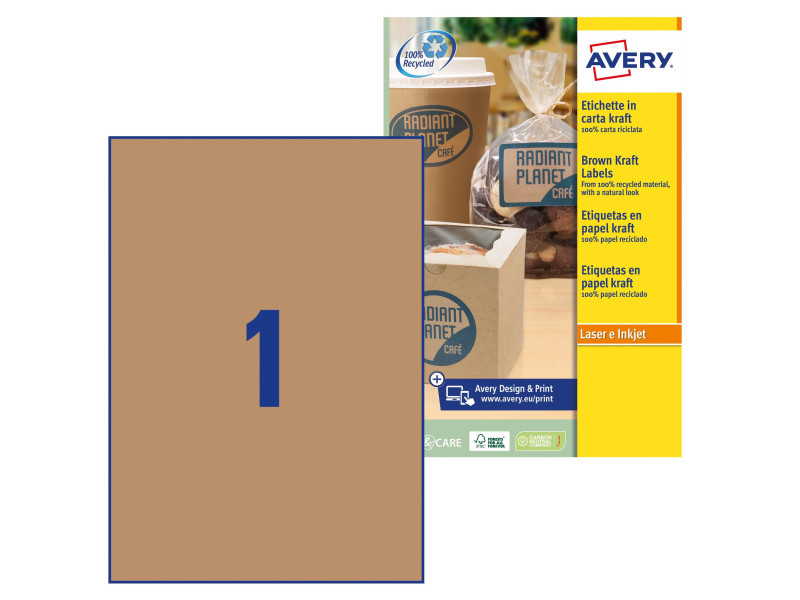 AVERY Zweckform Etiquette couleur Kraft, 105 x 57 mm