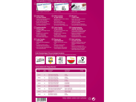AVERY Zweckform My Design Film transfert pour T-Shirt, A4