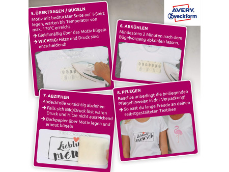 AVERY Zweckform My Design Film transfert pour T-Shirt, A4
