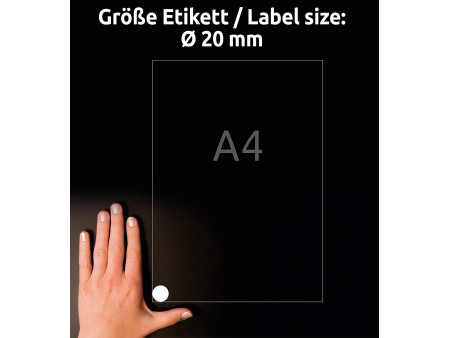 AVERY Zweckform Etiquette d'identification, diamètre: 20 mm