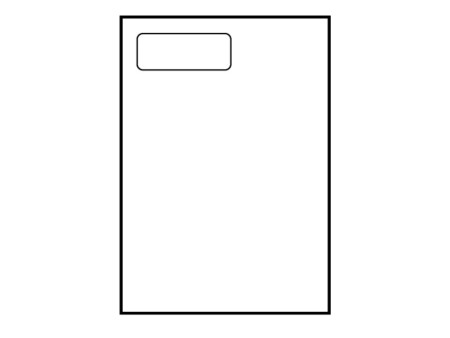 AVERY Etiquette intégrée Stick'NGo, 85 x 45 mm, blanc
