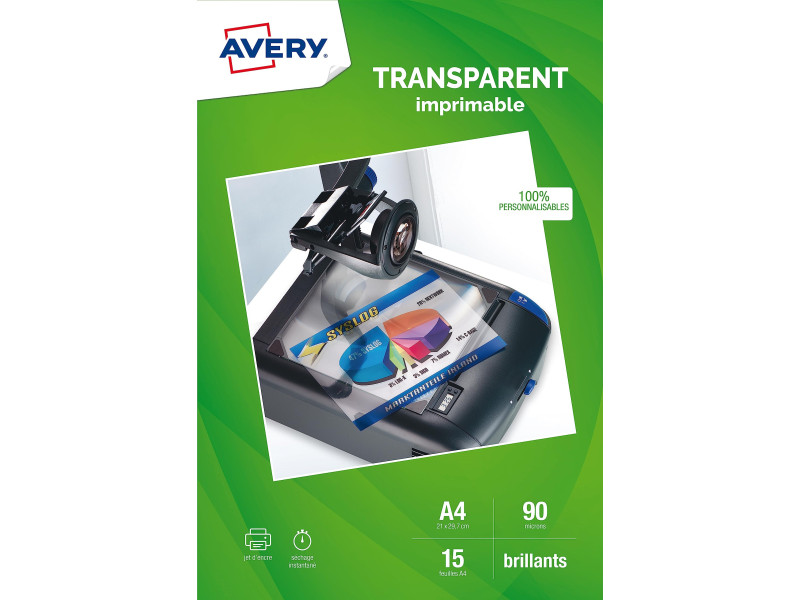 AVERY Zweckform Films pour imprimantes jet d'encre, A4